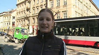 Busty beauty fucks in the Prague centre