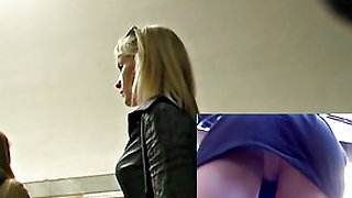 Thrilling voyeur upskirt footage