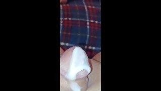 Flaccid creamy cumshot