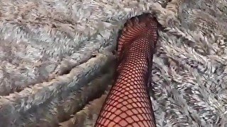 Pedalia Love's Fishnet Toe Dipping in Yogurt