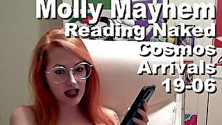 Molly Mayhem reading naked The Cosmos Arrivals 19-06 PXPC1196-001