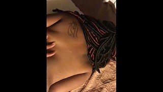 Sexy Ebony takes backshots and squirts