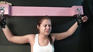 Bound teen 18+ Spit Slave