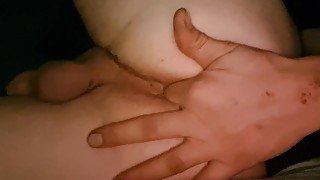 Fingering tight ass before bed