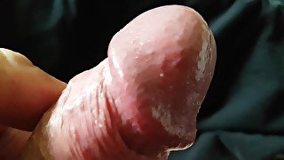 Self-teasing my frenulum leads to a massive spurting cumshot