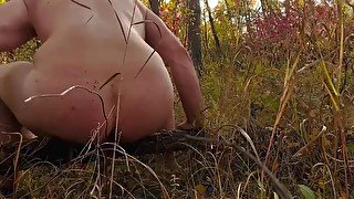 A naked hike and play in nature