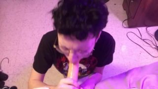 Femboy chokes on cock | Deepthroating | FTM