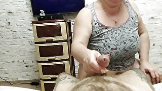 Mother-in-law sucks cock before going to bed