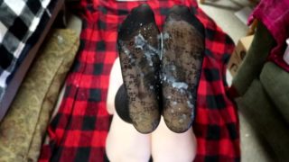 Stocking Footjob w/Cum On Soles