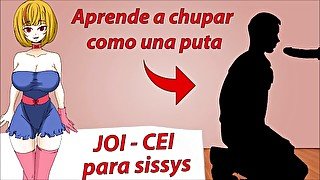 Tutorial para sissys. Como hacer una buena mamada. JOI CEI en español.