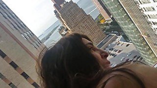 POV Public Sex in Hotel Window in New York City