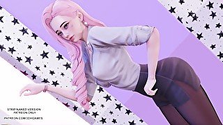 [MMD] AOA - Exuse Me Seraphine Sexy Kpop Dance 4K League of Legends KDA Korean Dance