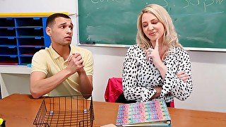 Charlotte Rayn wants to fuck her student while her husband watches on video call