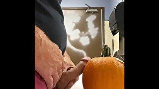 Took a pumpkin at the grocery into the public restroom and fucked it. Risky public mssturbation.