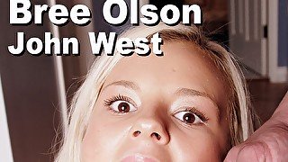 Bree Olson & John West suck throat facial