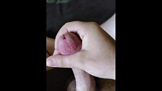 Jerkin off my throbbin cock and huge cumshot