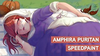 THANKSGIVING SPEED DRAWING: AMPHIRA AS A INNOCENT PURITAN