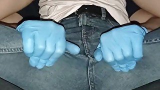 Taylor and Lisa - Lisa fingered in corona gloves. She got wet, had multiple orgasm and got fucked