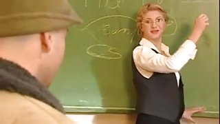 Huntsman and teacher woman