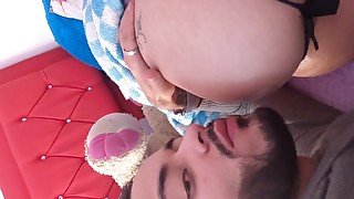 Sucking and licking a woman's ass up close - Amateur