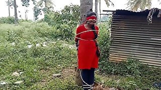 Indian Girl Tied To A Tree