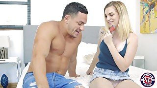 Horny blonde Crystal fucked and filled