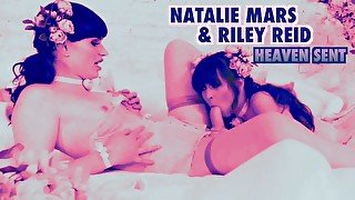 HEAVEN SENT: Natalie Mars & Riley Reid Suck & Fuck (Trans, Rough Deepthroat, Big Cock, Cosplay)