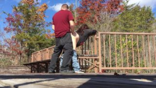 Milf fucked doggystyle in public! Then voted wth cum dripping out of pussy!