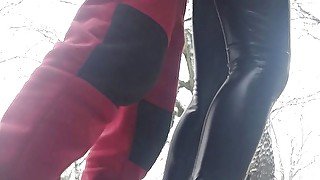 Laura On Heels model 2021 video of standing fucking between the snow creampie