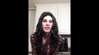 Sissy crossdresser begs for cock