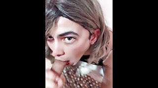 Moroccon Sissy suck boyfriend balls and dick اح بنوتي مغربي  يمص احسن من البنات