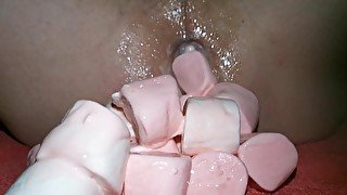 Valentines marshmallow anal challenge , how many can I fit in my ass ? Come find out  Horsengine