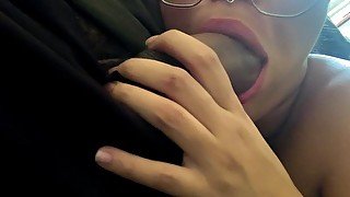 my nerdy stepsister loves to suck and swallow my dick while watching a movie