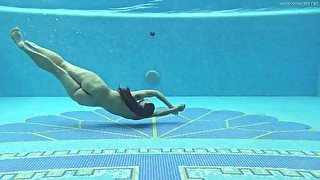 Hungarian naked Sazan Cheharda swimming teasing