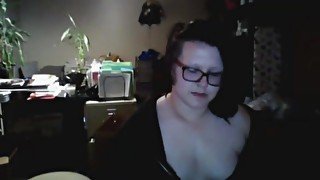 Shy chubby emo girl on skype