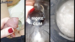 Gathering 100ml of my own cum