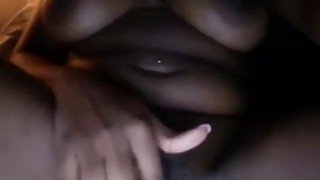 Black Girl With Great Tits Rubs Pussy Till She