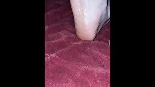 Thick cum on a fresh Frecklefootxoxo pedicure!!