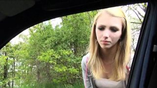 Cutie Beatrix Glower hitchhikes and gets drilled in the car