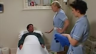 Two British Nurses Soap Up And please that patient