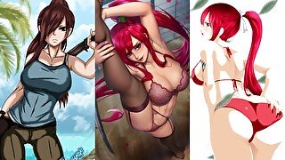 Erza Scarlet Hentai Sexy Compilation - Fairy Tail