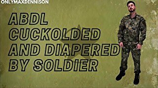 ABDL - cuckolded and diapered by soldier