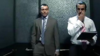 Men in the elevator