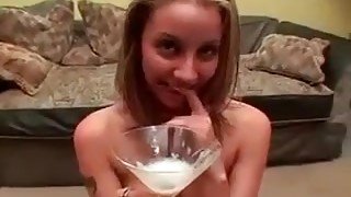 Awesome Blonde Bitch Sucks Cock