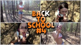 Back to School Mini Series. Episode 4. Schoolgirl Outdoor Walking