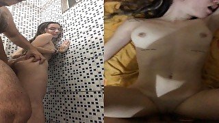 Dirty, raw, intimate shower sex with the perfect petite teen body