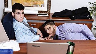 Politicians Noah Jones and Jackson Grant fuck at the office