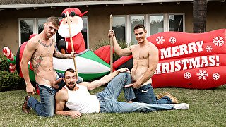 Ryan Jordan & Spencer Laval & Johnny B in Christmas Wish Cum True - NextdoorWorld