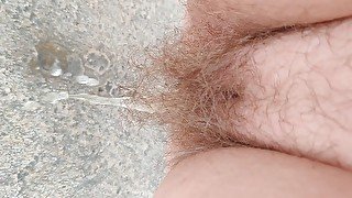 Girl desperately wants to piss on the beach POV