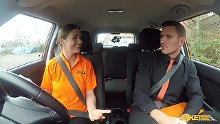 Fake Driving School - Backseat Oral Intercourse And Deep Creampie 1